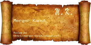 Merger Kanut névjegykártya
